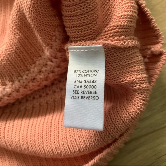 CALVIN KLEIN DEEP V-NECK LONG SLEEVE PINK SWEATER SIZE SMALL - Picture 7 of 7